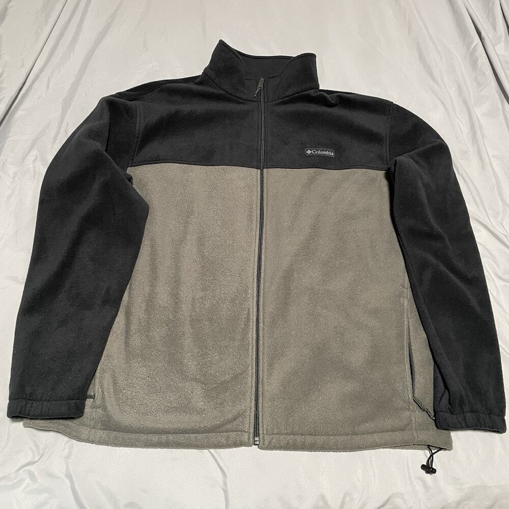 Columbia Mens Size XXL Fleece Jacket Full Zip 2XL Sweater Polyester Pockets